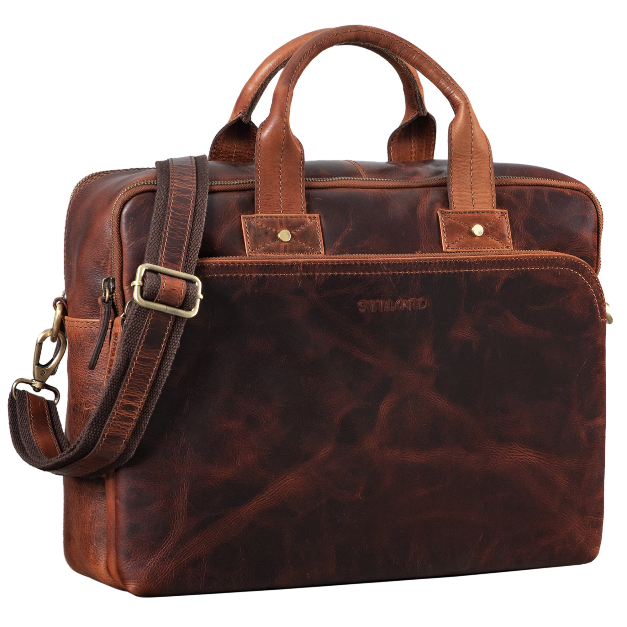 Leder Aktentasche mit Henkel