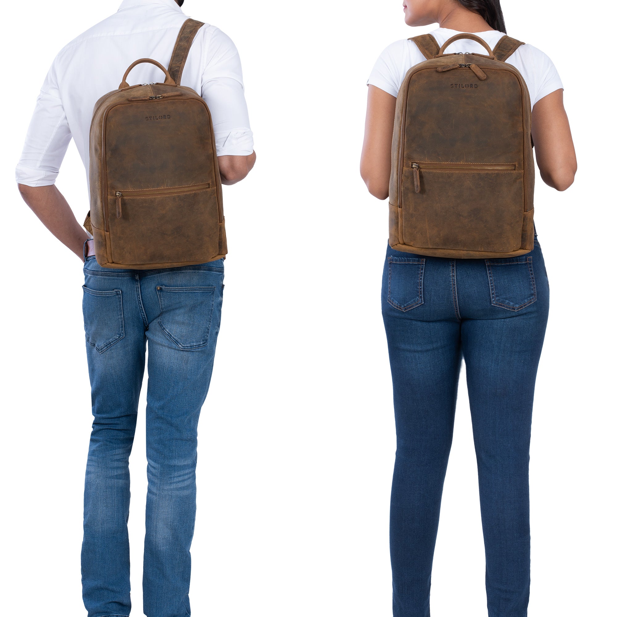 Rucksack Leder Braun Klein