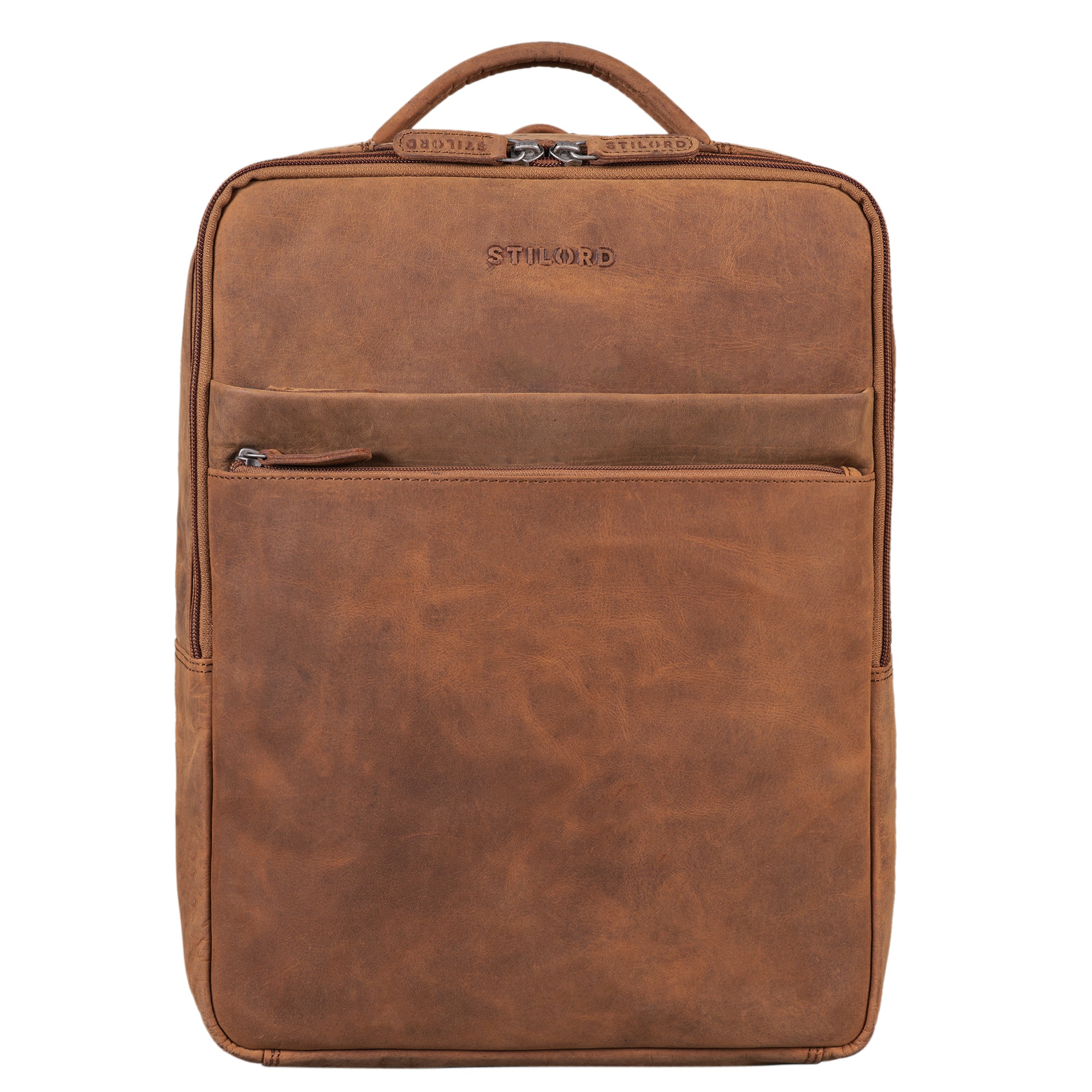 Brauner Rucksack groß Leder Vintage