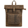 "Niagara" Leren Rolltop Rugzak Dames voor 13,6 Inch Laptop en DIN A4 Documenten