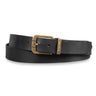Lederen riem mannen zwart 34 mm inklapbaar