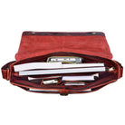 Rote Ledertasche zum Umhängen