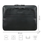 Damen Laptoptasche Leder 14 Zoll schwarz