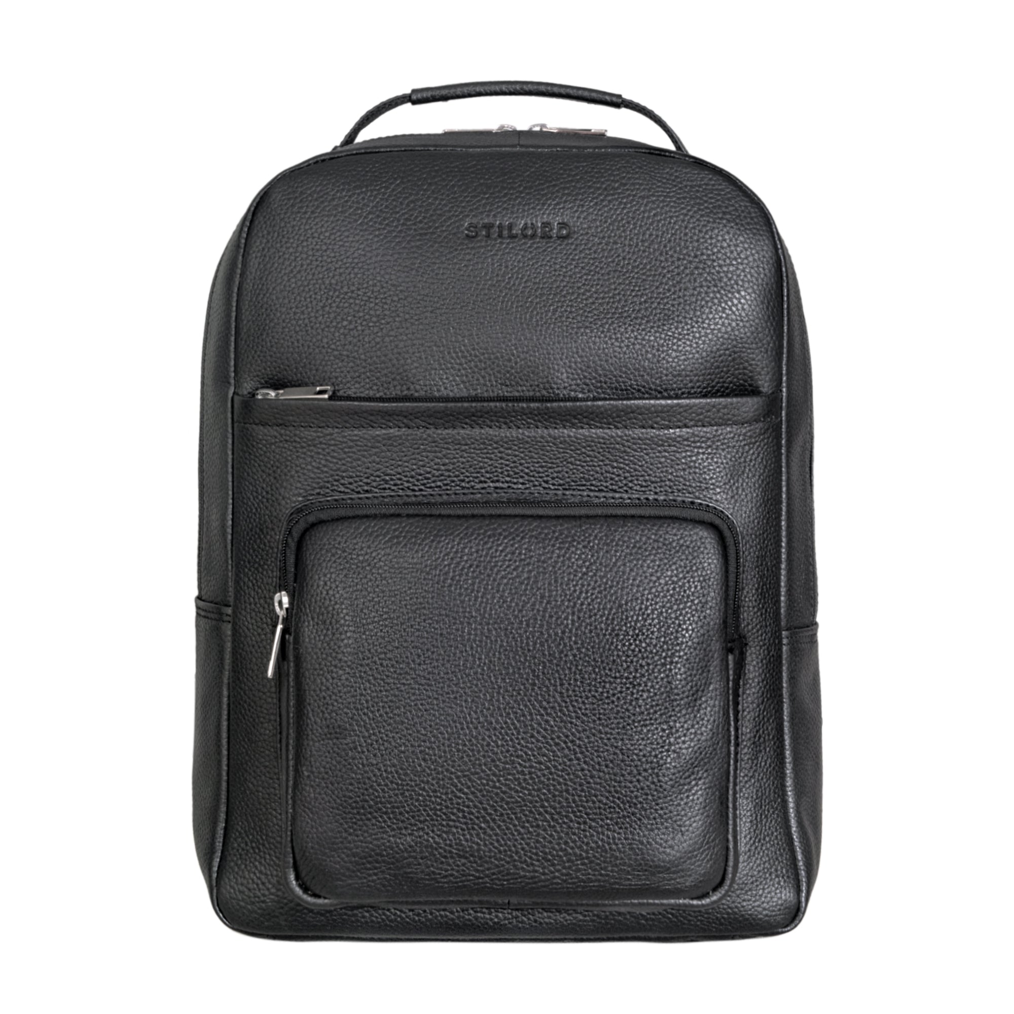 Lederrucksack Groß schwarz