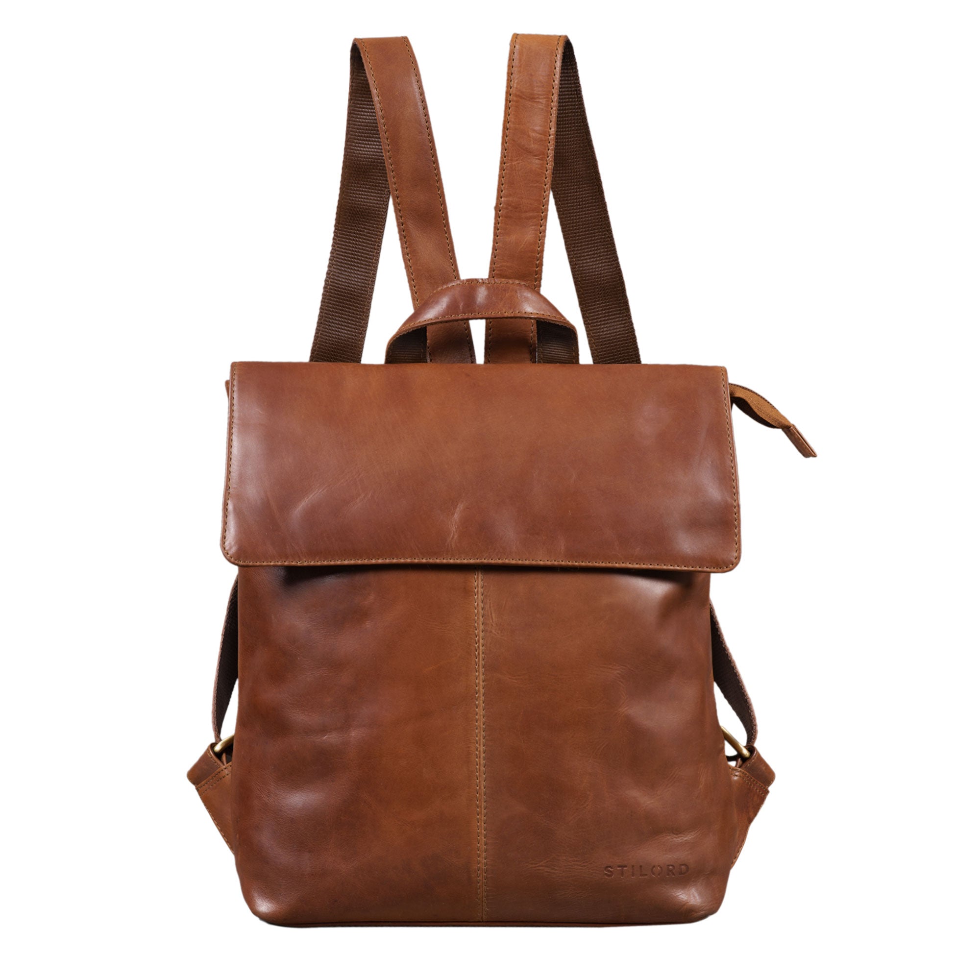  Vintage Lederrucksack Braun