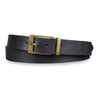 Lederen riem mannen zwart 34 mm inklapbaar