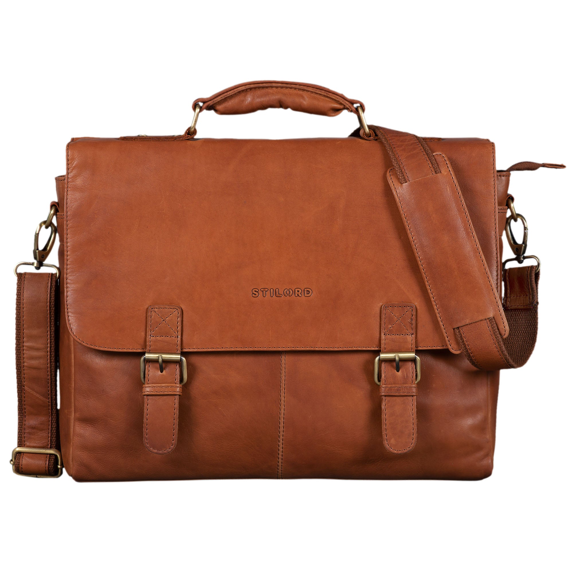 Braune Bürotasche Leder Vintage braun
