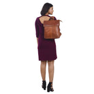 Leder Rucksack Damen Braun