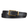 Lederen riem mannen zwart 34 mm inklapbaar