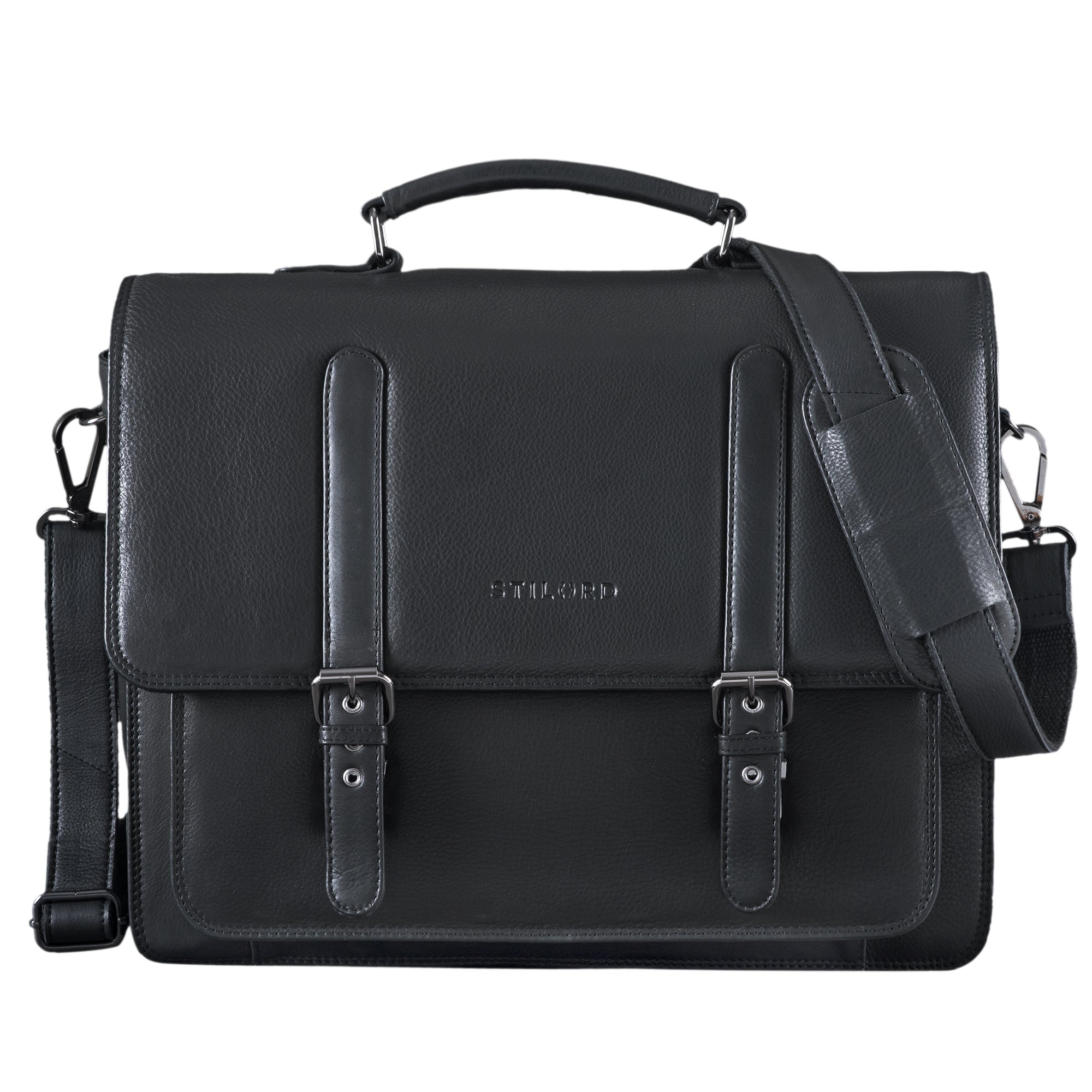 Ledertasche Aktentasche klassisch schwarz