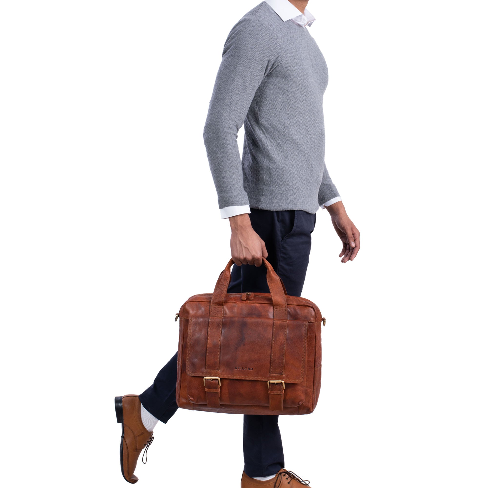 Retro Aktentasche Leder für Männer