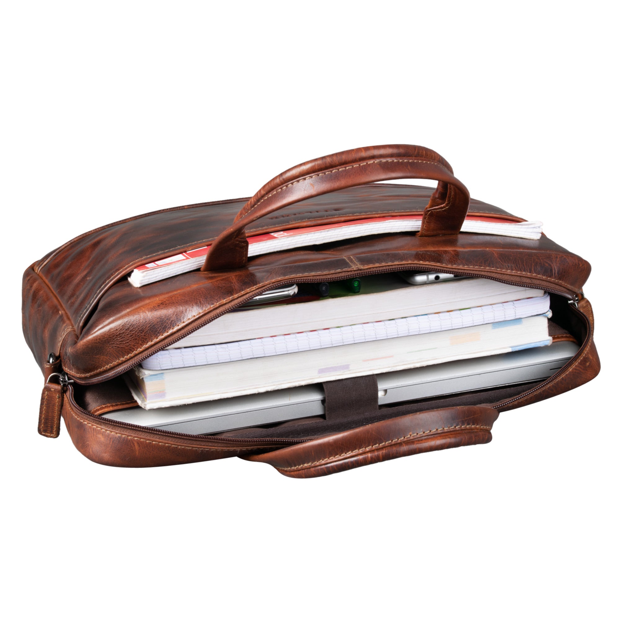 Aktentasche Schultertasche Männer echtes Leder