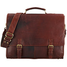 Aktentasche Leder braun Laptopfach 