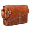B-Stock "Merlin" Vintage Leren Schoudertas Dames Heren