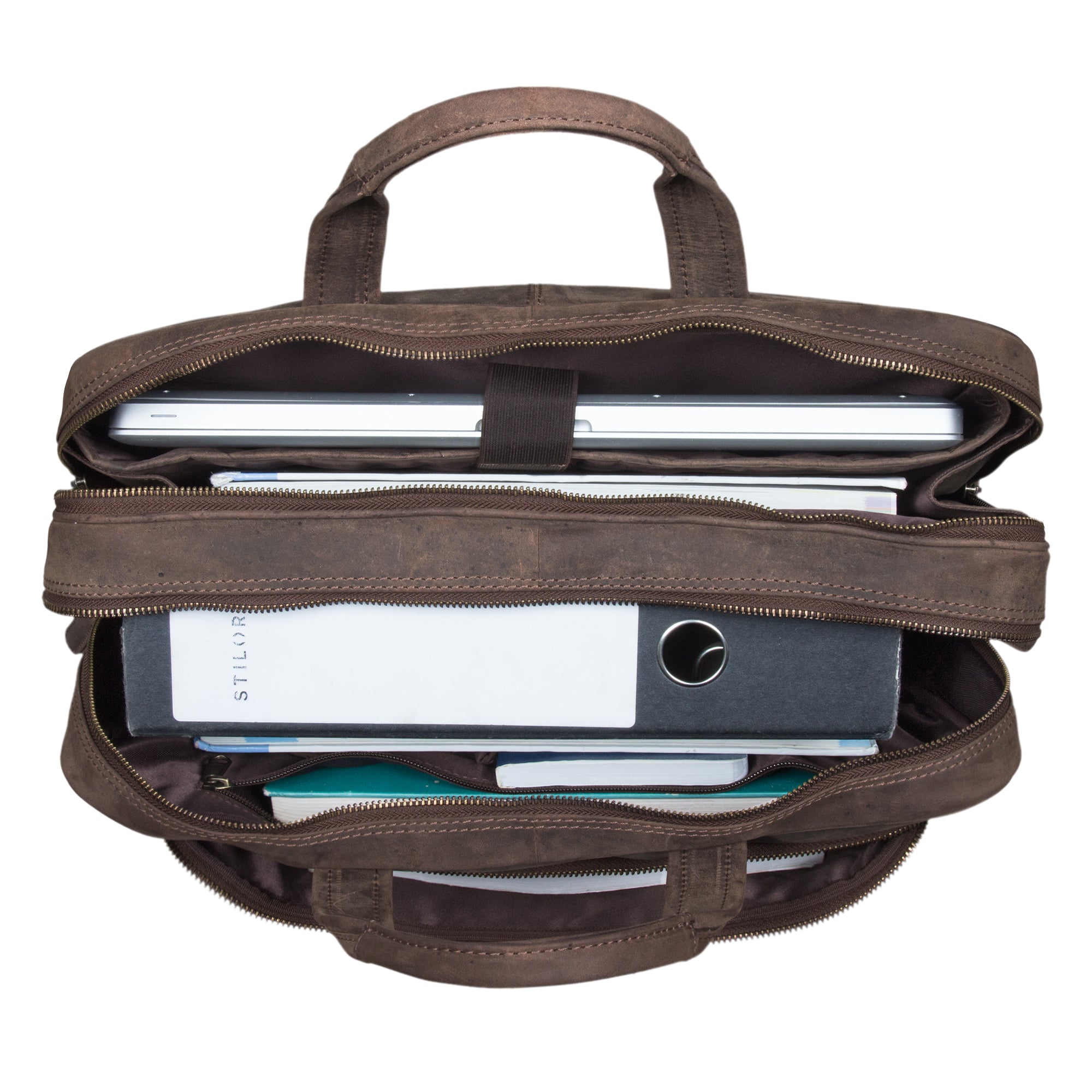 Businesstasche Vintage Leder dunkelbraun