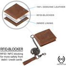 Slim Wallet Braun RFID-Schutz