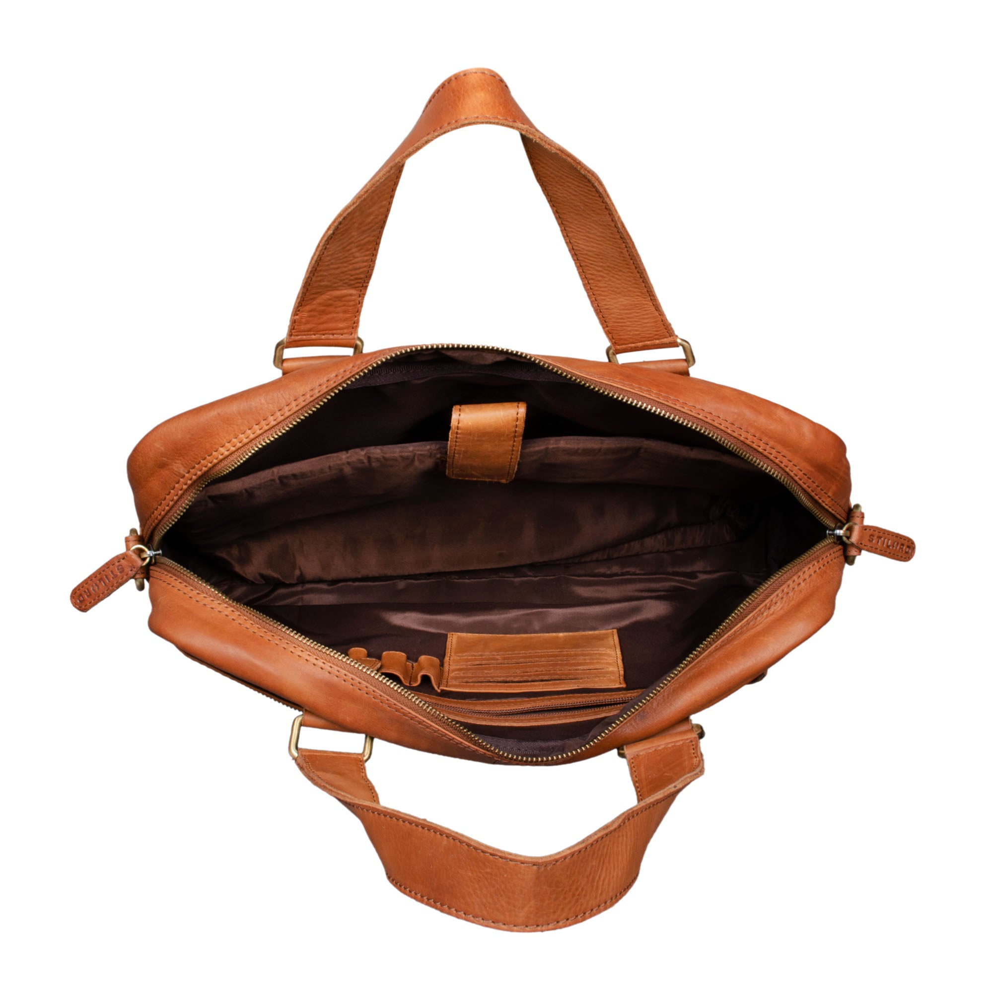 Echtleder Tasche zum Umhängen Vintage braun