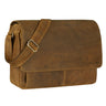 "Como" Messenger Bag Heren van Echt Leer met Laptopvak 15,6 inch
