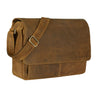 B-Stock "Lonzo" vintage schoudertas echt buffelleer