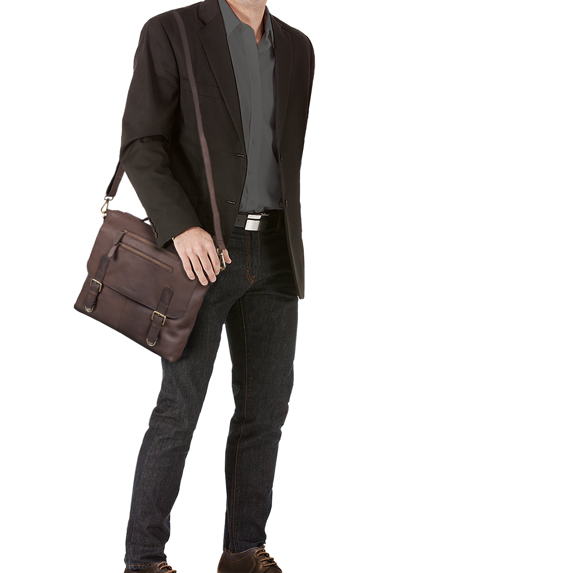 Messenger Ledertasche Vintage braun