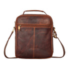 Leder Messenger Bag braun kompakt 