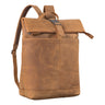 "Hudson" Roll Top Rugzak Leer