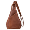 "Lyanna" Leren Sling Bag Dames 2-in-1 Crossbody Rugzak En Handtas