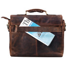 Aufsteckbare Ledertasche Bürotasche Vintage