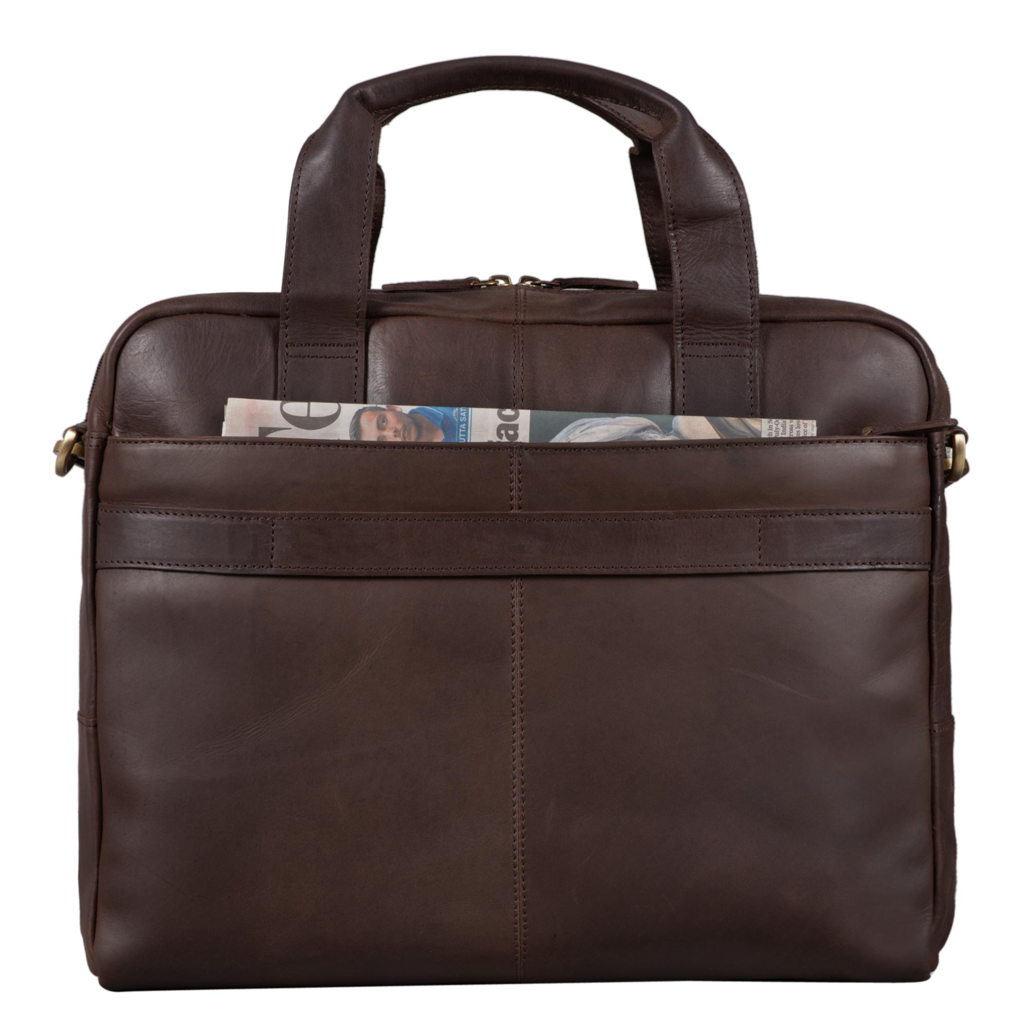 Vintage Bürotasche braun Herren Damen Trolley kompatibel