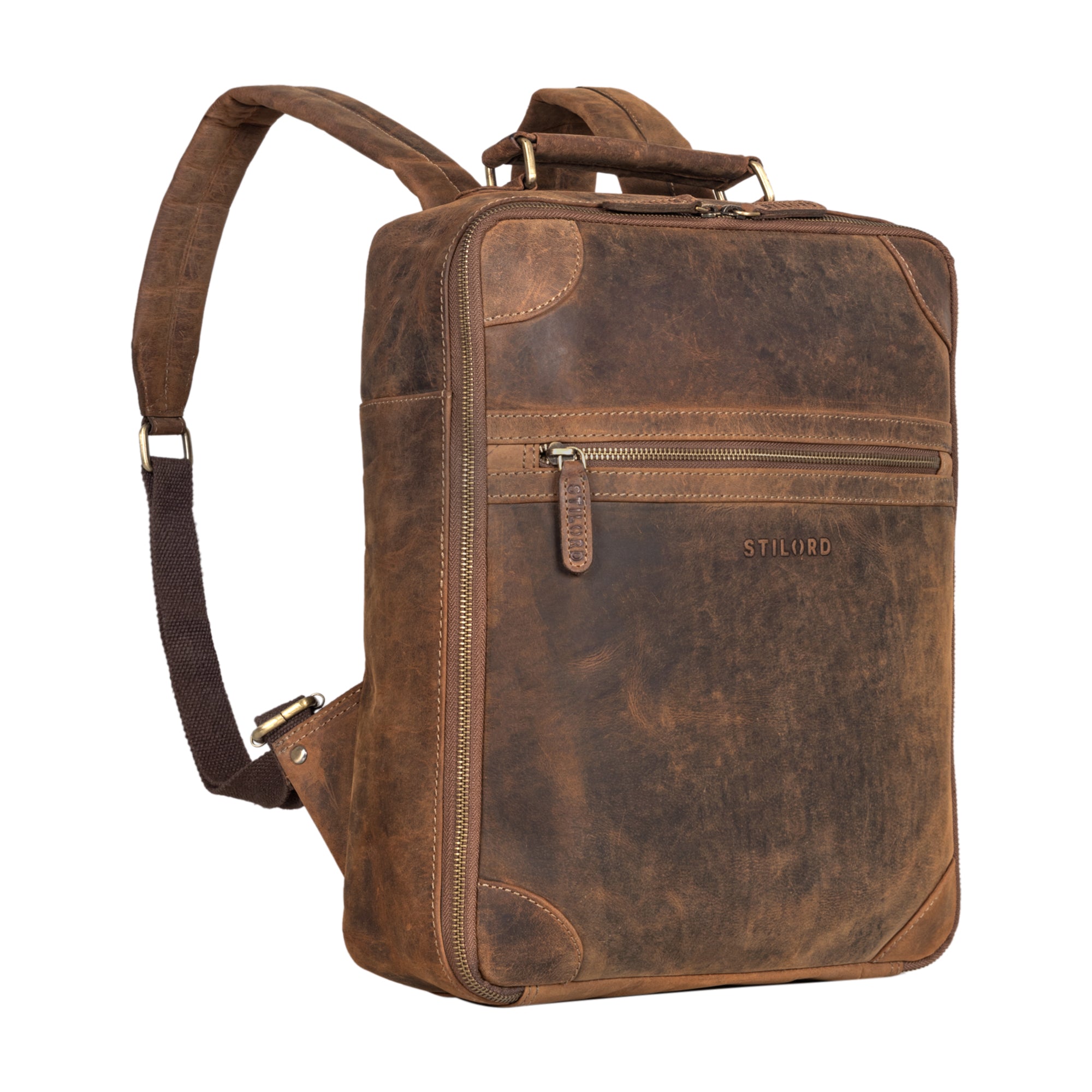 Businessrucksack Echtleder braun