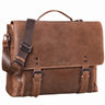 "Alfred" vintage aktetas leer bevestigbaar 17 inch