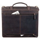 Vintage Business Umhängetasche Leder dunkel braun