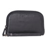 Schwarze Clutch Damen Leder