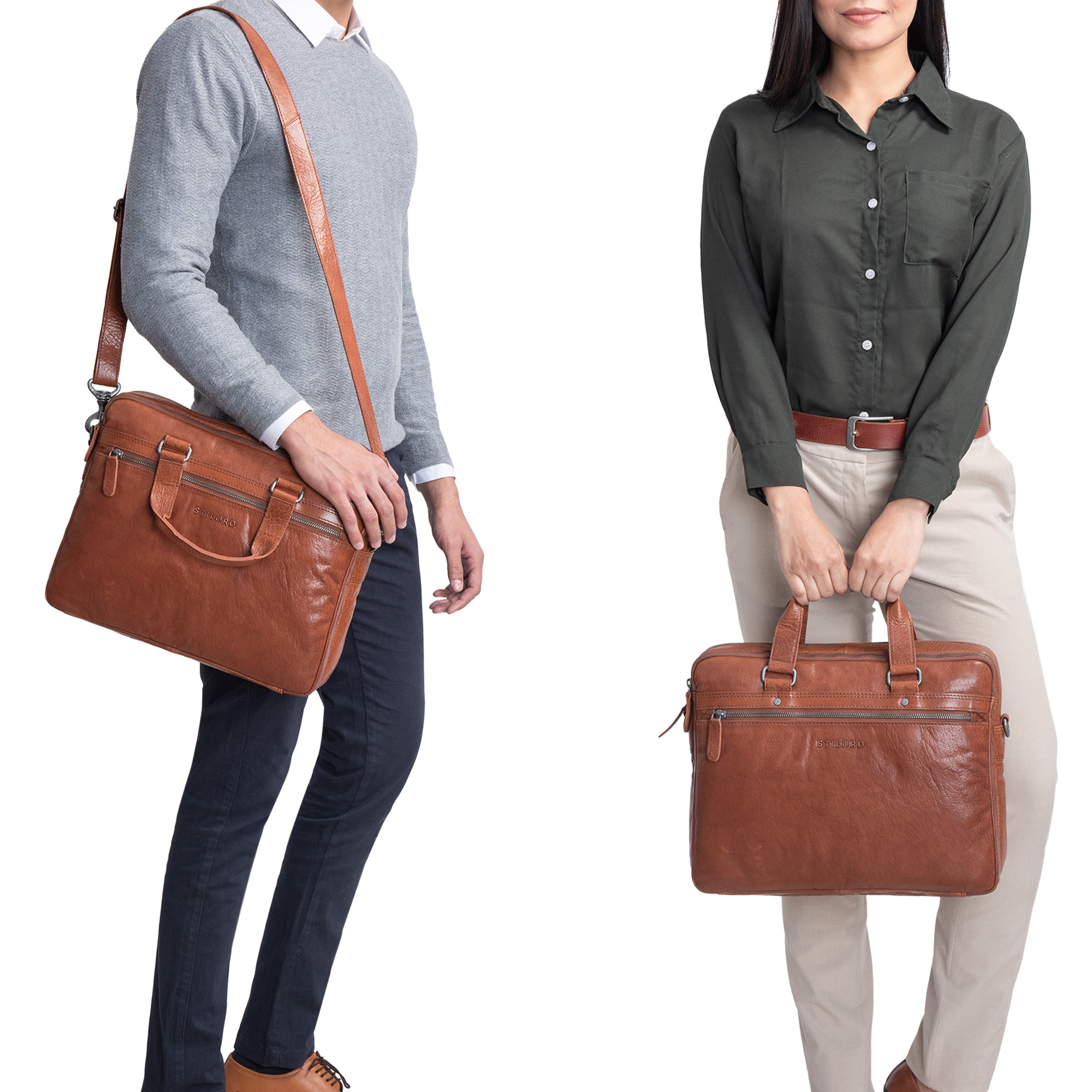 Braune Ledertasche klassisch
