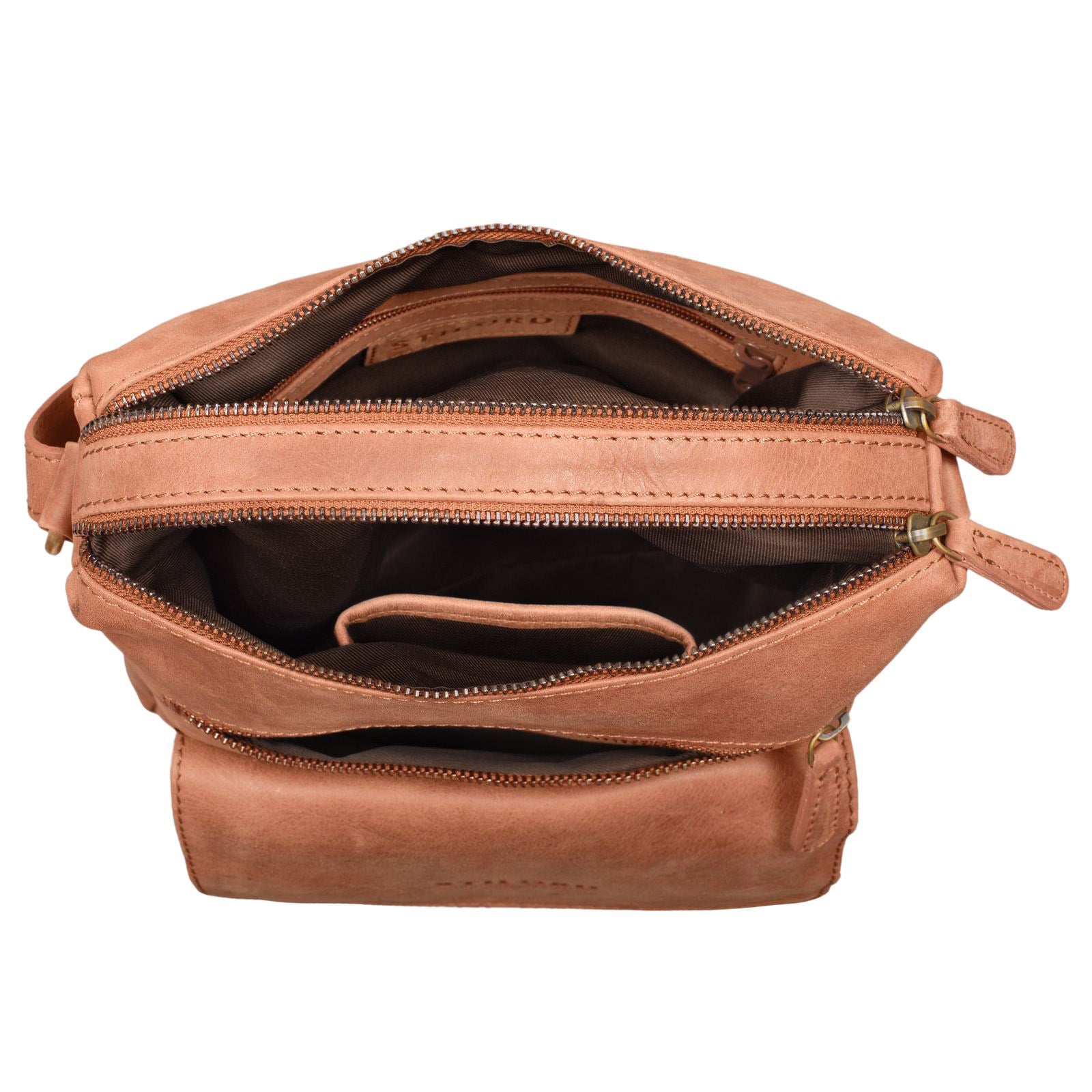 STILORD Tasche Damen Echtleder Vintage braun