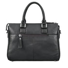Damen Tote Bag Leder schwarz aus der Rückansicht