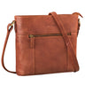 "Medina" Elegante Handtas Dames Medium Leer Schoudertas Vintage