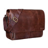 "Lonzo" vintage schoudertas echt buffelleer