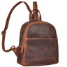 "Elonora" Vintage Leren Rugzak Tas 2 in 1 Dames
