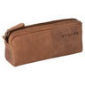 "Spencer" Leren Etui Vintage Met Rits Pennenzak Organizer En Tasje