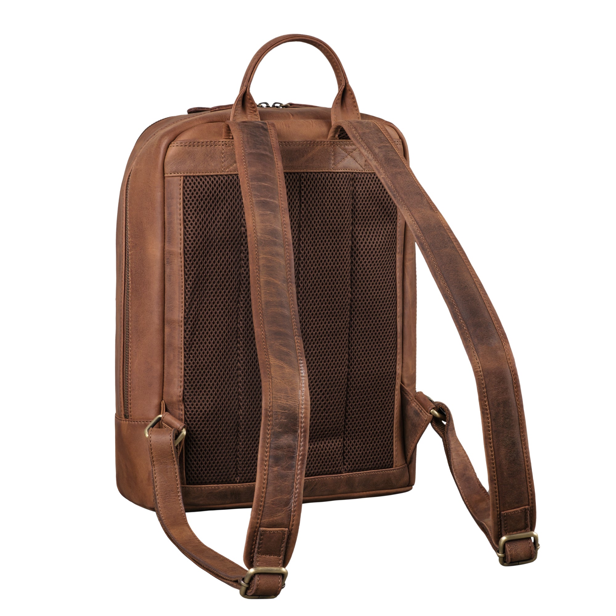 Fahrradrucksack aus Leder für Herren und Damen