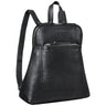 Leder Rucksacktasche schwarz