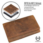 Geldbeutel Damen RFID Leder braun