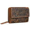 "Thea" Grote Leren Dames Portemonnee RFID Vintage Portefeuille Vrouw