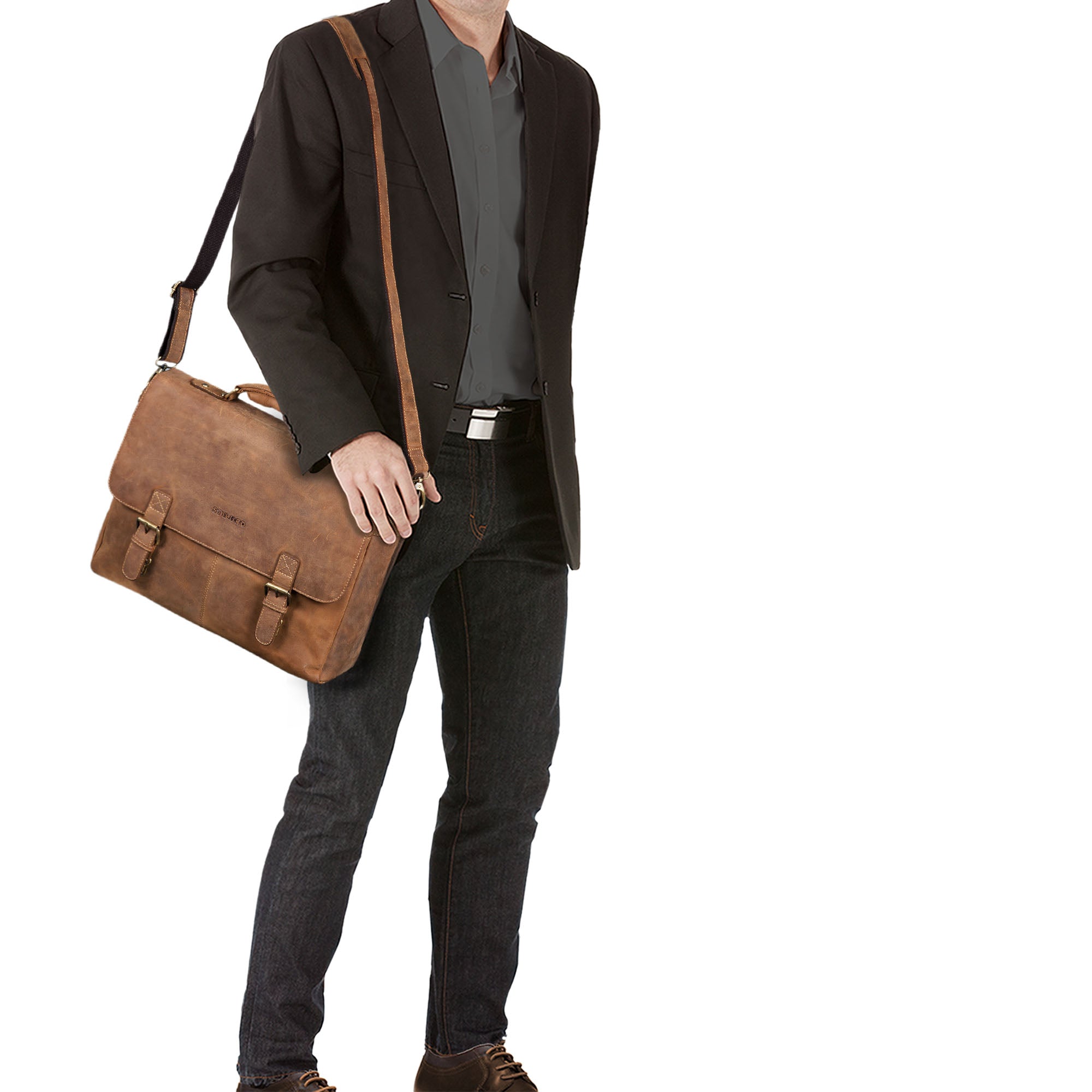 Vintage Businesstasche Leder XL