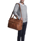 Große Leder Vintage Tasche für Büro Arbeit