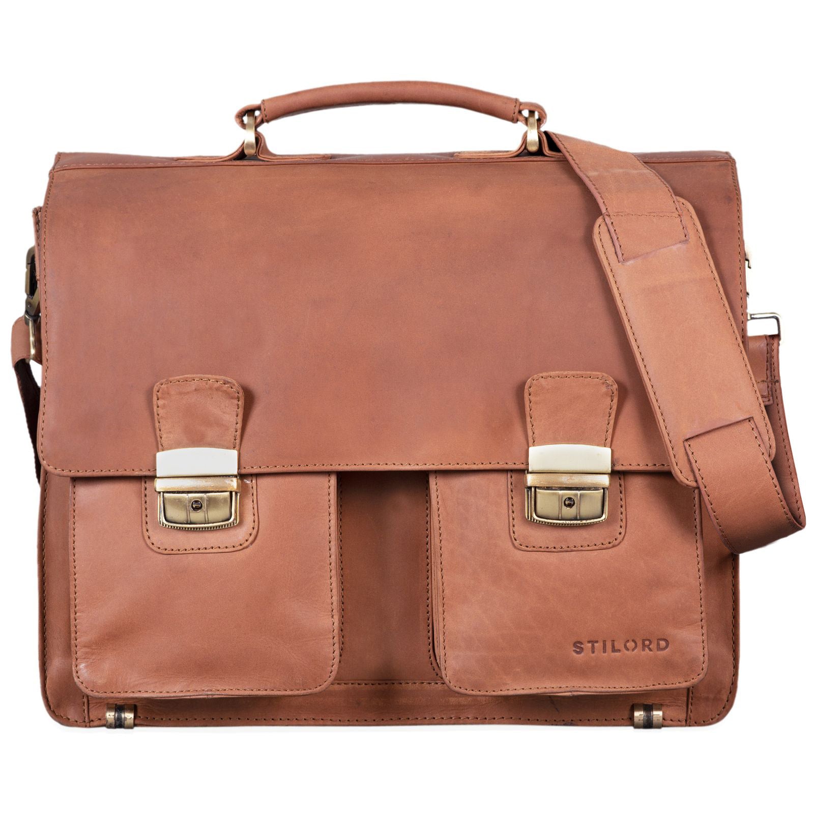 Vintage Leder Aktentasche für Trolley