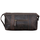 Vintage Leder Waschtasche mit Henkel