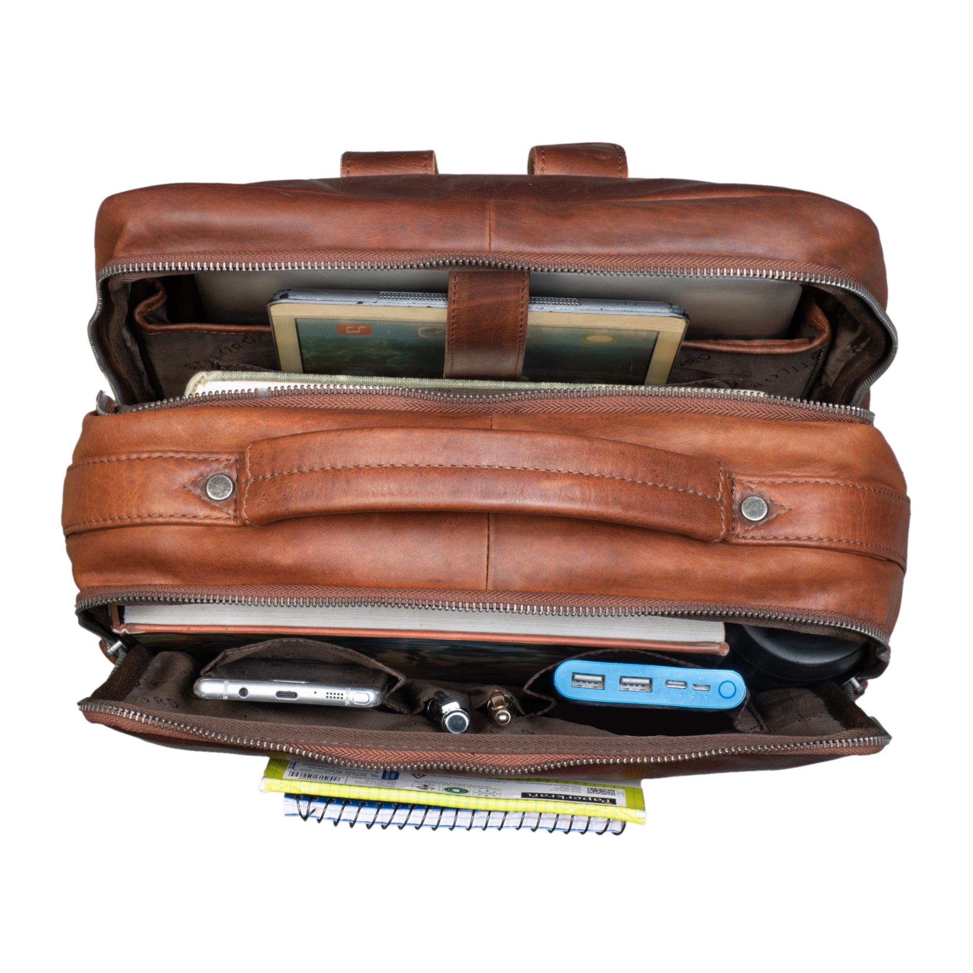Laptop Backpack Leder Braun