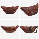 wasserdichte Gürteltasche Herren Echtleder cognac braun